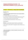 FINANCIAL REPORTING &lpar;FR&rpar; EXAM &ndash; 160 &NewLine;QUESTIONS & ANSWERS All Topics &vert; Updated 2026