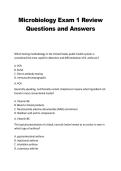 Microbiology Exam 1 Review Questions and Answers 2026&sol;2027 &vert; Study Guide & Exam Prep
