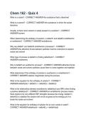 CHEM 162 Quiz 4 Questions & Answers 2026&sol;2027 &vert; Study Guide & Exam Prep