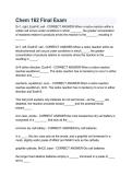CHEM 162 Final Exam Questions & Answers 2026&sol;2027 &vert; Study Guide & Exam Prep
