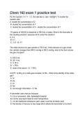 CHEM 162 Exam 1 Practice Test Questions & Answers 2026&sol;2027 &vert; Study Guide & Exam Prep