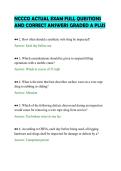 NCCCO ACTUAL EXAM FULL QUESTIONS&NewLine;AND CORRECT ANSWERS GRADED A PLUS