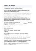 CHEM 162 Test 1 Questions & Answers 2026&sol;2027 &vert; Study Guide & Exam Prep