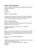 CHEM 162 Final Exam Questions & Answers 2026&sol;2027 &vert; Study Guide & Exam Prep