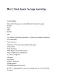 Microbiology Final Exam Portage Learning Questions & Answers 2026&sol;2027 &vert; Study Guide & Exam Prep