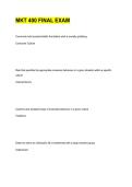 MKT 400 Final Exam Questions & Answers 2026&sol;2027 &vert; Study Guide & Exam Prep