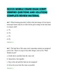 NCCCO MOBILE CRANE EXAM SCRIPT&NewLine;VERIFIED QUESTIONS AND SOLUTIONS&NewLine;COMPLETE REVIEW MATERIAL&NewLine;