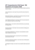 ATI Comprehensive Exit Exam&colon; 180 Questions & Answers 2026