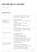MED SURG HESI V2 2026&sol;2027 &vert; Medical-Surgical Nursing HESI Exam Questions&comma; Answers & Study Guide
