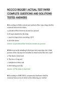 NCCCO RIGGER 1 ACTUAL TEST PAPER&NewLine;COMPLETE QUESTIONS AND SOLUTIONS&NewLine;TESTED ANSWERS