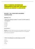 BIOD 171 ESSENTIAL MICROBIOLOGY &NewLine;COMPREHENSIVE EXAM BANK QUESTIONS & &NewLine;ANSWERS &vert; ALL MODULES 1-8 &vert; 2026 EDITION