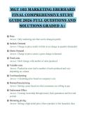 MGT 103 MARKETING EBERHARD&NewLine;FINAL COMPREHENSIVE STUDY&NewLine;GUIDE 2026 FULL QUESTIONS AND&NewLine;SOLUTIONS GRADED A&plus;&NewLine;