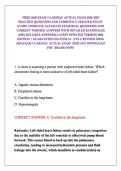  NRSG 2630 EXAM 3 CARDIAC ACTUAL EXAM 2026&sol;2027 PRACTICE QUESTIONS AND CURRENTLY UPDATED STUDY GUIDE COMPLETE ACCURATE EXAM REAL QUESTIONS AND CORRECT VERIFIED ANSWERS WITH DETAILED RATIONALES &lpar;100&percnt; RELIABLE ANSWERS&rpar; LATEST UPDATED VERSION 2026 EDITION &vert; 