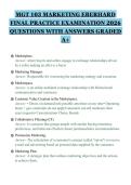 MGT 103 MARKETING EBERHARD&NewLine;FINAL PRACTICE EXAMINATION 2026&NewLine;QUESTIONS WITH ANSWERS GRADED&NewLine;A&plus;