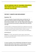 ATI RN NURSING CARE OF CHILDREN &lpar;PEDIATRICS&rpar; &NewLine;PROCTORED EXAM QUESTIONS & ANSWERS &vert; &NewLine;VERYFIED&vert; 2026 EDITION