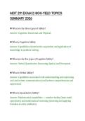 MGT 291 EXAM 2 HIGH-YIELD TOPICS&NewLine;SUMMARY 2026&NewLine;