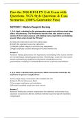 Pass the 2026 HESI PN Exit Exam with &NewLine;Questions&comma; NGN-Style Questions & Case &NewLine;Scenarios &vert; &lpar;100&percnt; Guarantee Pass&rpar;