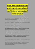 Rope Rescue Operations&NewLine;with questions and well&NewLine;verified answers actual&NewLine;exam&excl;&excl;&excl; 2026