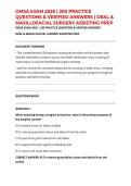 OMSA EXAM 2026 &vert; 200 PRACTICE QUESTIONS & VERIFIED ANSWERS &vert; ORAL & MAXILLOFACIAL SURGERY ASSISTING PREP