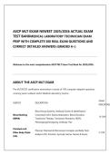ASCP MLT EXAM NEWEST 2025&sol;2026 ACTUAL EXAM TEST BANKMEDICAL LABORATORY TECHNICIAN EXAM PREP WITH COMPLETE 500 REAL EXAM QUESTIONS AND CORRECT DETAILED ANSWERS &lpar;GRADED A&plus;&rpar;