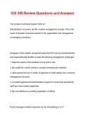 ICS 300 Review Questions & Answers 2026&sol;2027 &vert; Complete Incident Command System Exam Prep Study Guide