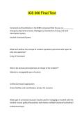 ICS 300 Final Test Questions & Answers 2026&sol;2027 &vert; Complete Incident Command System Exam Review & Prep
