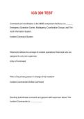 ICS 300 Test Questions & Answers 2026&sol;2027 &vert; Complete Incident Command System Exam Review & Study Guide