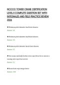 NCCCO TOWER CRANE CERTIFICATION&NewLine;LEVEL II COMPLETE QUESTION SET WITH&NewLine;RATIONALES AND FIELD PRACTICE REVIEW&NewLine;2026