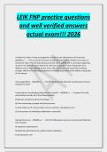 LEIK FNP practice questions&NewLine;and well verified answers&NewLine;actual exam&excl;&excl;&excl; 2026
