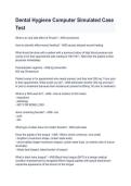 Dental Hygiene Computer Simulated Case Test Questions & Answers 2026&sol;2027 &vert; Complete CSCE OSCE Exam Review & Study Guide