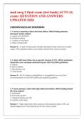 med surg 2 final exam &lpar;test bank&rpar; ACTUAL &NewLine;exam&colon; QUESTION AND ANSWERS &NewLine;UPDATED 2026