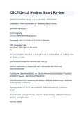 CSCE Dental Hygiene Board Review Questions & Answers 2026&sol;2027 &vert; Complete ADEX CSCE OSCE Exam Prep & Study Guide