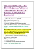 McKissock USPAP Exam &lpar;Actual &NewLine;2025&sol;2026&rpar; Questions And Correct &NewLine;Answers &lpar;Verified Answers&rpar; Plus &NewLine;Rationales 2026 Q&A &vert; Instant &NewLine;Download Pdf 