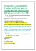 Church Of God Exhorters Exam &NewLine;Questions And Correct Answers &NewLine;&lpar;Verified Answers&rpar; Plus Rationales &NewLine;2026 Q&A &vert; Instant Download Pdf 