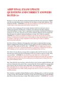 AHIP Final Examination Updated Questions and Answers Study Guide