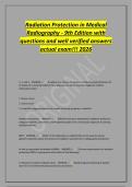 Radiation Protection in Medical&NewLine;Radiography - 9th Edition with&NewLine;questions and well verified answers&NewLine;actual exam&excl;&excl;&excl; 2026