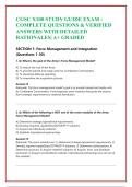 CGSC X100 STUDY GUIDE EXAM &colon; &NewLine;COMPLETE QUESTIONS & VERIFIED &NewLine;ANSWERS WITH DETAILED &NewLine;RATIONALES&vert; A&plus; GRADED