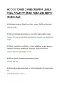 NCCCO TOWER CRANE OPERATOR LEVEL II&NewLine;EXAM COMPLETE STUDY GUIDE AND SAFETY&NewLine;REVIEW 2026