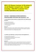 BIOL 252 Human Anatomy & Physiology II &NewLine;w&sol;Lab Module 1 Actual Exam &ndash; Portage &NewLine;Learning &ndash; 2026&sol;2027 Academic Year &ndash;&NewLine;Verified Questions and Answers