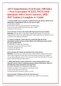 ATI Comprehensive Exit Exam &vert; 180 Q&A &NewLine;&plus; Next Generation NCLEX &lpar;NGN&rpar; Style &NewLine;Questions with Correct Answers&comma; 2026 &sol; &NewLine;2027 Update &vert;&vert; Complete A&plus; Guide