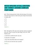 NCCCO UPDATED ACTUAL QUESTIONS&NewLine;AND CORRECT ANSWERS COMPLETE&NewLine;STUDY GUIDE