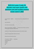 NUR 6111 exam 3 male GU&NewLine;disorders and mens health with&NewLine;questions and well verified answers&NewLine;actual exam&excl;&excl;&excl; 2026