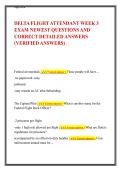 Delta Flight Attendant Week 3 Exam Study Guide &vert; Training Assessment