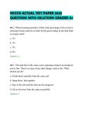 NCCCO ACTUAL TEST PAPER 2026&NewLine;QUESTIONS WITH SOLUTIONS GRADED A&plus;