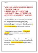 WGU D658 Assessment Strategies & Differentiation Exam Guide
