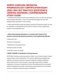 NORTH CAROLINA NEONATAL PHARMACOLOGY CERTIFICATION EXAM 2026 &vert; RNC-NIC PRACTICE QUESTIONS & VERIFIED ANSWERS &vert; COMPREHENSIVE STUDY GUIDE