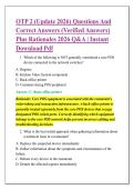 OTP 2 &lpar;Update 2026&rpar; Questions And &NewLine;Correct Answers &lpar;Verified Answers&rpar; &NewLine;Plus Rationales 2026 Q&A &vert; Instant &NewLine;Download Pdf
