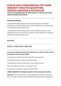 EVOLVE HESI FUNDAMENTALS TEST BANK 2026&sol;2027 &vert; PRACTICE QUESTIONS&comma; VERIFIED ANSWERS & RATIONALES