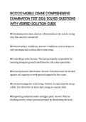 NCCCO MOBILE CRANE COMPREHENSIVE&NewLine;EXAMINATION TEST 2026 SOLVED QUESTIONS&NewLine;WITH VERIFIED SOLUTION GUIDE