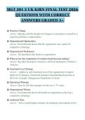 MGT 301 3 UK KIRN FINAL TEST 2026&NewLine;QUESTIONS WITH CORRECT&NewLine;ANSWERS GRADED A&plus;&NewLine;